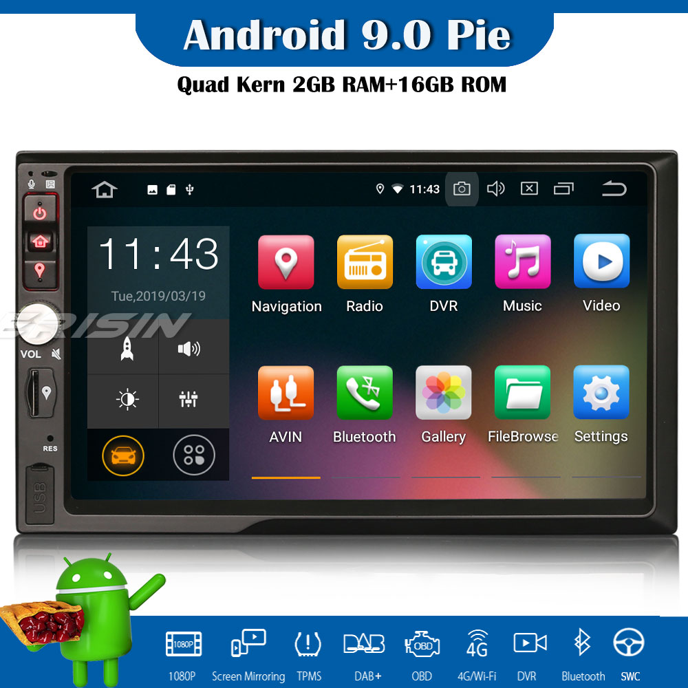 Erisin Es U Double Din Android Car Stereo Gps Wifi Dab Dvr