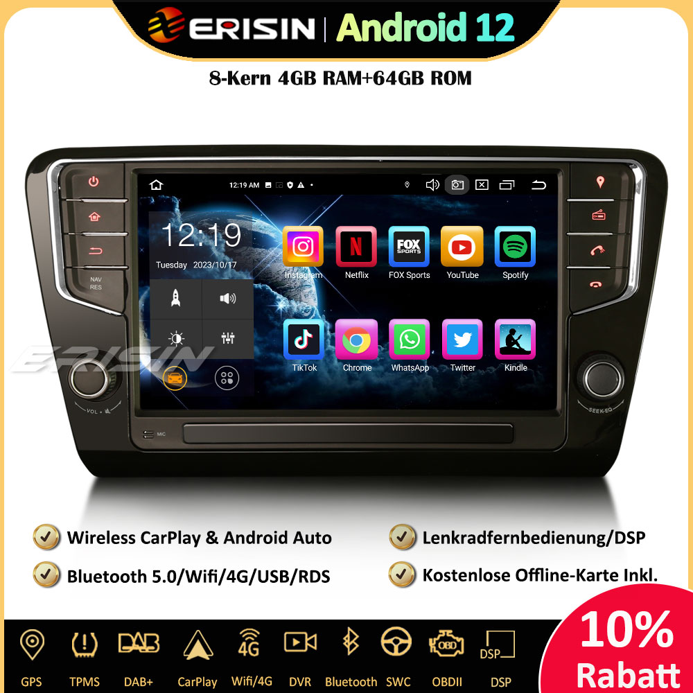 Erisin Es S Inch Core Android Autoradio Gps Carplay Android