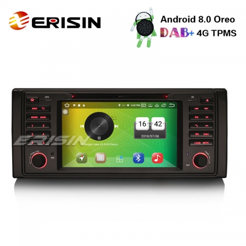 Erisin ES7339B 7 inch 8-Core Android 8.0 Car Stereo GPS DAB+DVR BT CD OBDII for BMW 5 Series E39 E53 X5 M5
