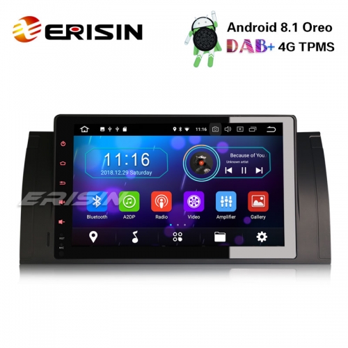 Erisin ES3993B 9" Android 8.1 Car Stereo GPS TPMS DAB+ CD BT OBD for BMW 5 Series E39 E53 X5 M5 SatNav