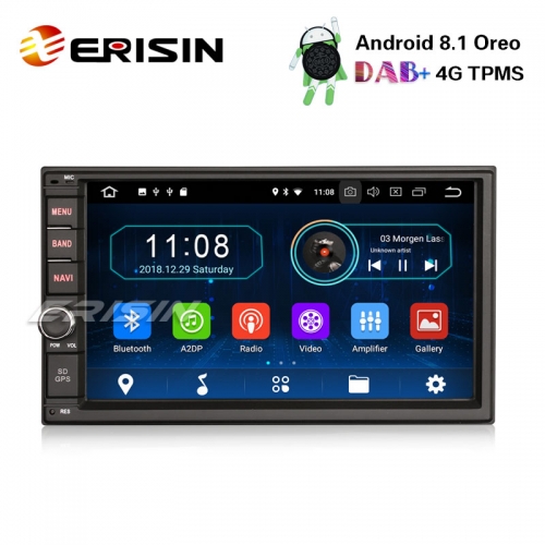 Erisin ES3970U 7" Universal 2Din Android 8.1 Car Stereo WiFi DAB+DVR DTV-IN OBD BT GPS Sat nav