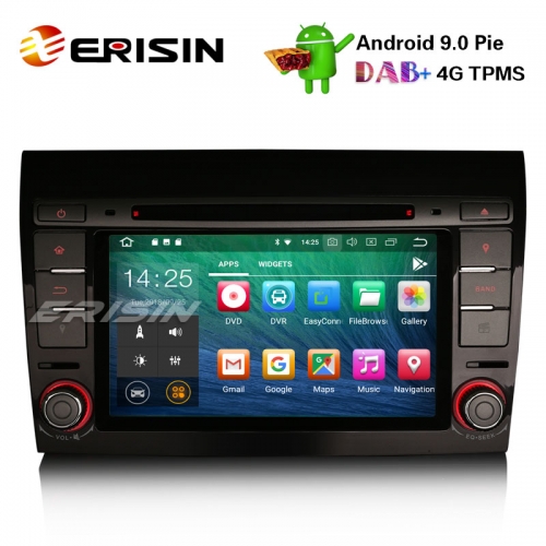 Erisin ES4871F 7" Android 9.0 Car Stereo Fiat Bravo GPS Wifi Satnav DAB+ Bluetooth OBD2 DVR 4G DVD