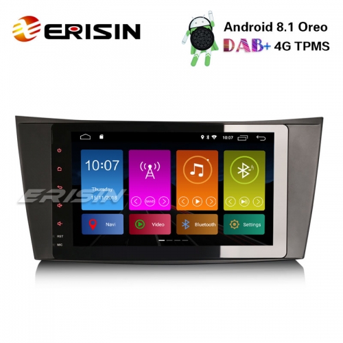 Erisin ES2881E 8" Android 8.1 Autoradio GPS DAB+ DVB-T2 OBD Wifi 4G for Mercedes E/CLS/G Klasse W211 W219