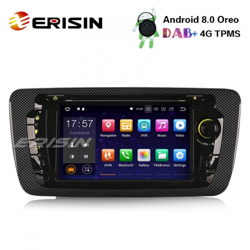 Erisin ES7822S 7" Android 8.0 Car Stereo GPS DAB+ DTV WiFi OBD2 CD 4G Radio Bluetooth SD SEAT IBIZA