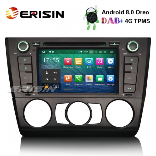 Erisin ES7840B 7" Octa-Core Car Stereo Android 8.0 DAB+ 4G DVD GPS for BMW 1 Serie E81 Hatchback E82 E88