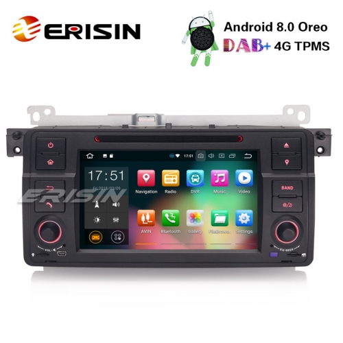 Erisin ES7862B 7" Android 8.0 Car Stereo GPS DAB+ 4G Wifi SWC OBD DTV DVR BMW 3er E46 Rover75 MG ZT