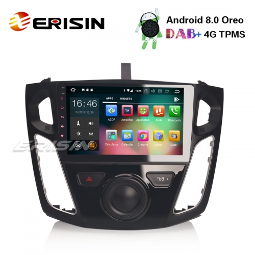 Erisin ES7895F 9" Octa-Core Android 8.0 Car Stereo GPS Sat Nav DAB+ DVR WiFi OBD DTV FORD Focus