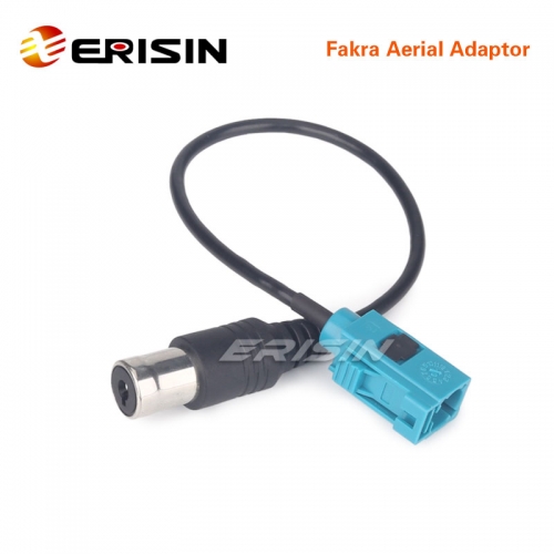 Erisin ES040 Female Fakra to Female ISO Radio Aerial Adaptor Antenna for Car stereos Headunit