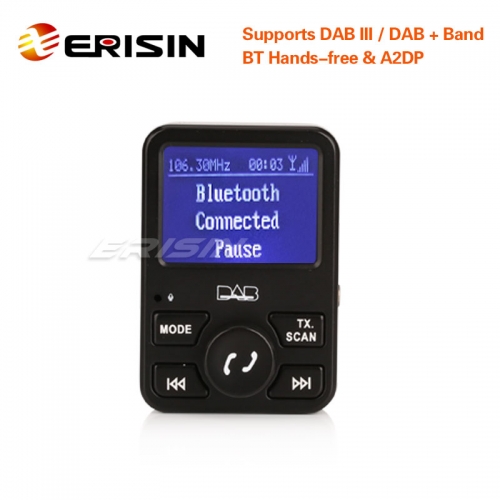 Erisin ES367 Car Radio Stereo DAB+ Digital Receiver Bluetooth USB charger Duplex MP3 A2DP RDS