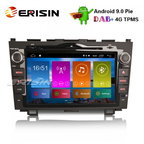 Erisin ES2959H 8" Android 9.0 Autoradio DAB+ Car DVD Player GPS  Navi CD Wifi SWC TPMS DVB-T2 HONDA CR-V 2006-11