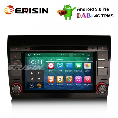 Erisin ES7971F 7" Android 9.0 Car Stereo GPS Wifi Satnav DAB+DVR CD 4G Canbus BT OBD SD FIAT BRAVO