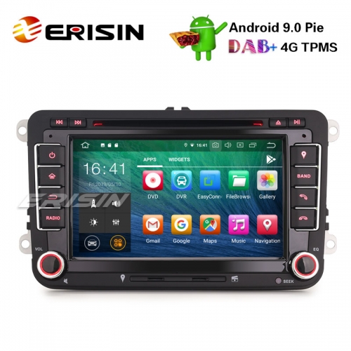 Erisin ES7948V 7" Android 9.0 Car Stereo GPS Satnav CD For VW Golf Tiguan Jetta Eos Polo Seat Leon