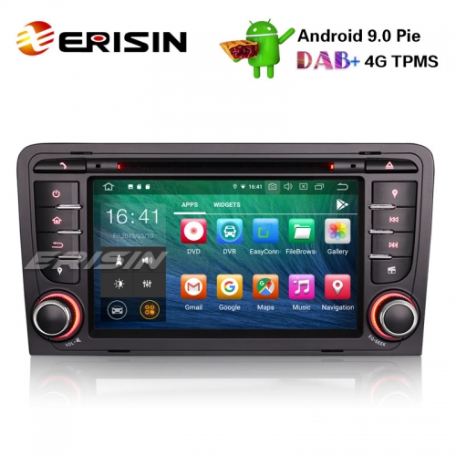 Erisin ES7947A 7" 8-Core Android 9.0 Car Stereo GPS OBD DVR DAB+ DTV BT DVD AUDI A3 S3 RS3 RNSE-PU