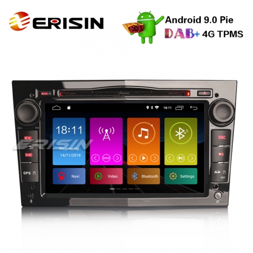Erisin ES2960PB 7" DAB+Android 9.0 Car Stereo GPS TPMS Vauxhall Corsa Zafira Signum Astra Meriva CD