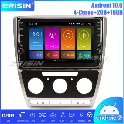 Erisin ES3126S 9" DAB+ DSP Android 10.0 Car Stereo GPS Sat Nav OPS SWC CarPlay Canbus OBD TPMS for VW Skoda Octavia