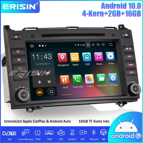 Erisin ES5121B Android 10.0 Car Stereo GPS DAB + DTV CarPlay Wifi DVD OBD for Mercedes Benz A/B-Class Viano Vito Sprinter W639