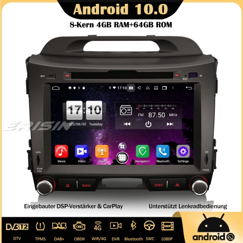 Erisin ES8733S 8-Core Android 10.0 DAB+DSP Car Stereo CarPlay Sat Nav OBD GPS DVR SWC Bluetooth CD TPMS For Alfa Romeo Brera Spider 159 Sportwagon