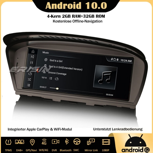 ErisinES3160c 8.8" Android 10.0 Car Stereo DAB+ Sat Nav IPS CarPlay Wifi SWC For BMW 3/5 Series E90 E91 E92 E93 5er E60 E61 E63 E64CCC