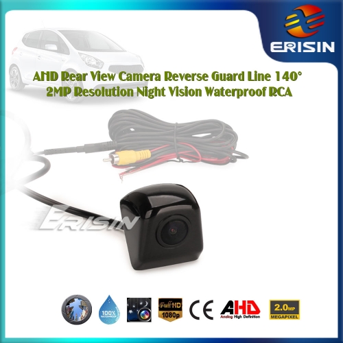 Erisin ES586  HD 1080P AHD Car Rear View Camera Reverse Camera 140° Fisheye with Reverse Guard Line Night Vision Waterproof