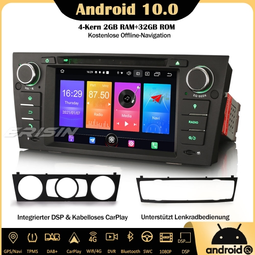 Erisin ES2767B Android 10.0 Car Stereo DSP CarPlay WiFi DAB+ OBD Sat Nav DVR CD SWC For BMW 3er E90 E91 E92 E93 M3