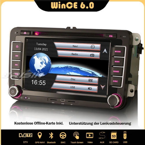 Erisin ES7235V OPS Car Stereo Sat Nav DTV SWC Bluetooth RDS USB DVD For VW Golf MK5/6 Polo Passat Tiguan Sharan T5 Leon